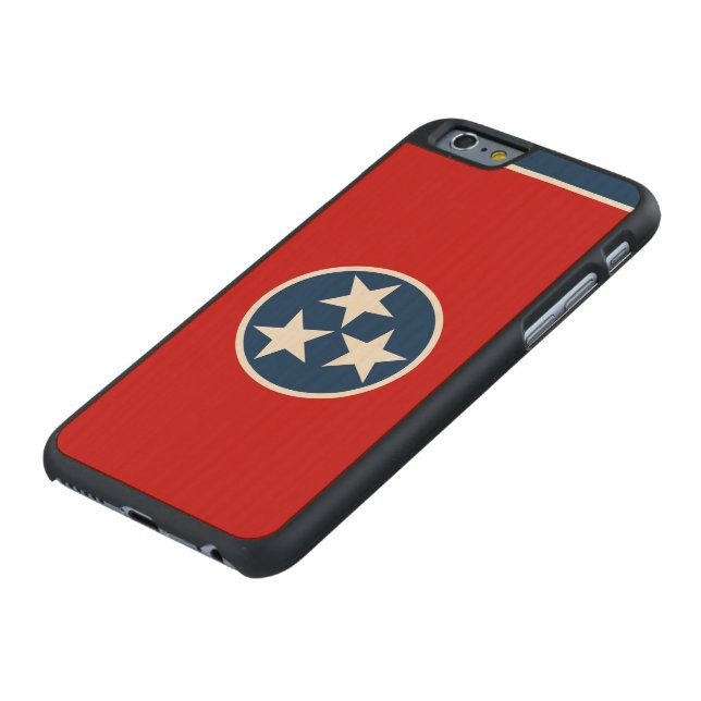 Tennessee State Flag Carved Wood iPhone Case (Bottom)