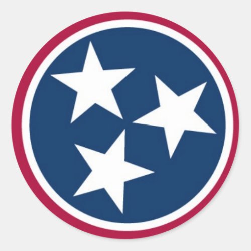 Tennessee State Flag Classic Round Sticker