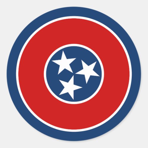 Tennessee State Flag Classic Round Sticker