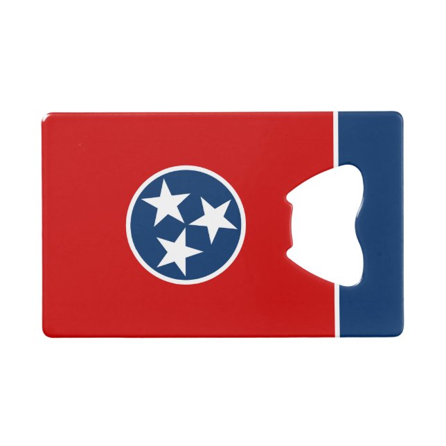 Tennessee State Flag Credit Card Bottle Opener (Front (Horizontal))