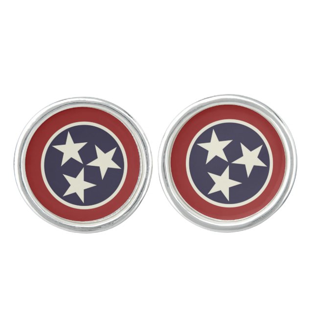Tennessee state flag cufflinks (Front)
