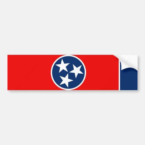 Tennessee State Flag Design Bumper Sticker