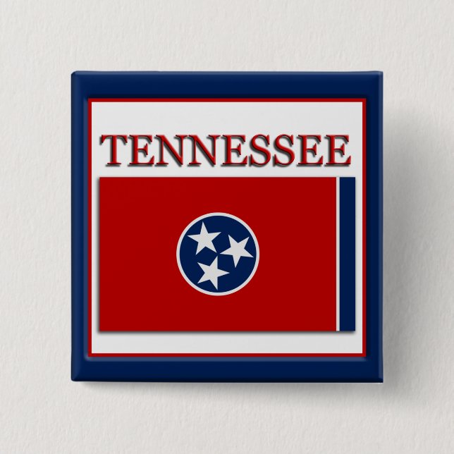 Tennessee State Flag Design Button (Front)
