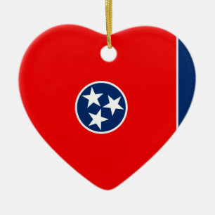 Tennessee State Flag Design Ceramic Ornament
