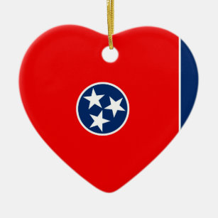 Tennessee State Flag Design Ceramic Ornament