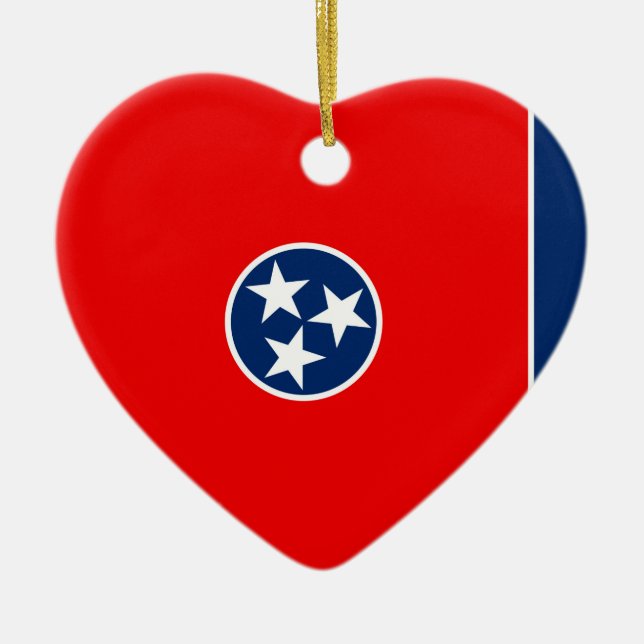 Tennessee State Flag Design Ceramic Ornament (Front)