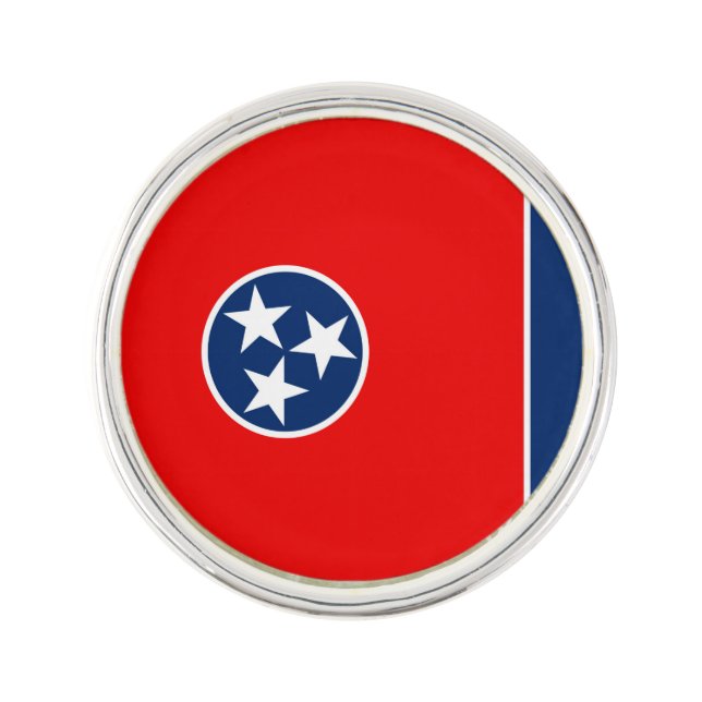 Tennessee State Flag Design Decor Lapel Pin (Front)