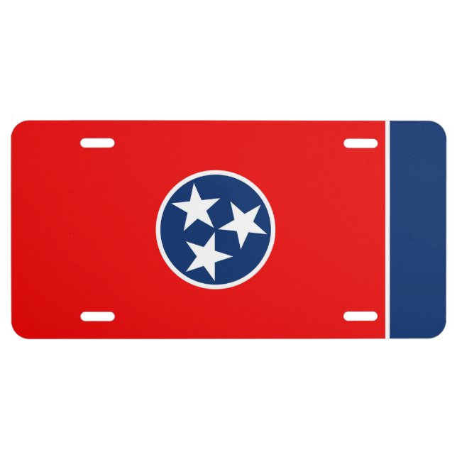 Tennessee State Flag Design Decor License Plate (Front)