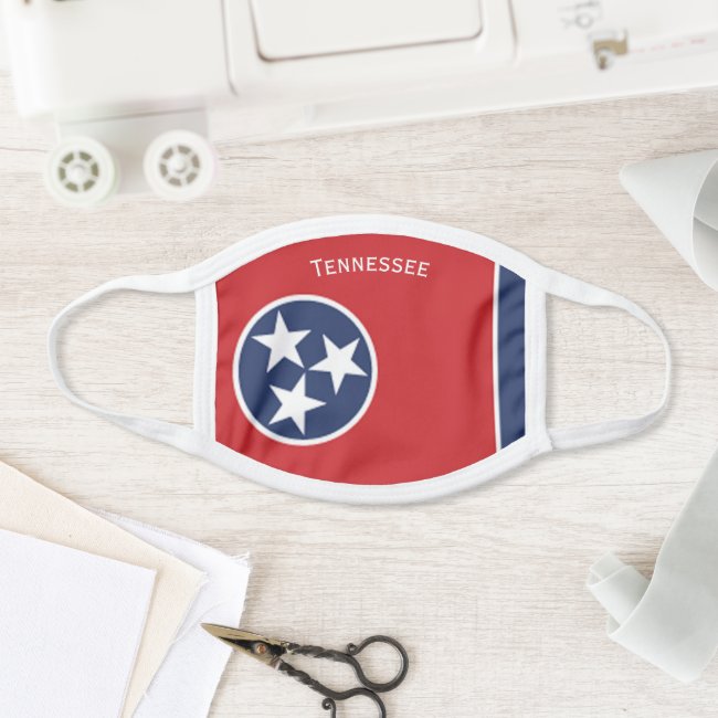 Tennessee State Flag Design Face Mask