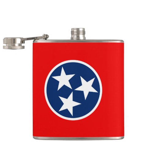Tennessee State Flag Design Flask