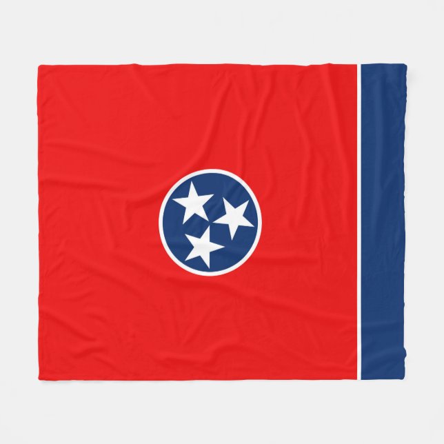 Tennessee State Flag Design Fleece Blanket (Front (Horizontal))
