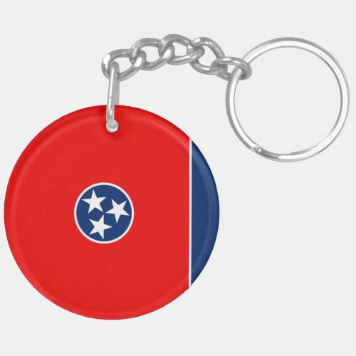 Tennessee State Flag Design Keychain