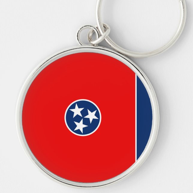 Tennessee State Flag Design Keychain (Front)