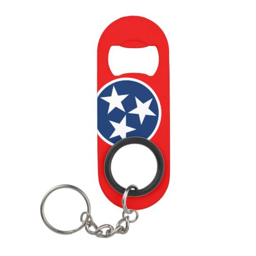 Tennessee State Flag Design Keychain Bottle Opener