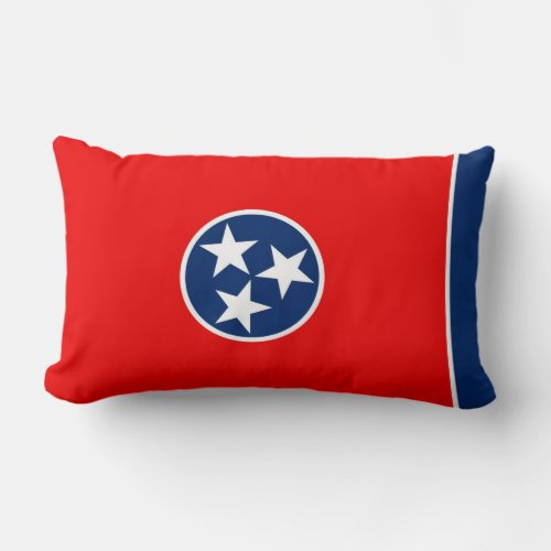 Tennessee State Flag Design Lumbar Pillow