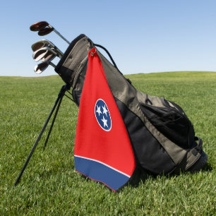 Tennessee State Flag Design on a Golf Towel