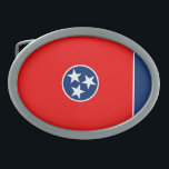 Tennessee State Flag Design Oval Belt Buckle<br><div class="desc">Here's a Tennessee State Flag Design decor presented on a variety of popular products. A great custom gift idea for all occasions and for anyone coming for a visit.</div>