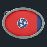 Tennessee State Flag Design Oval Belt Buckle<br><div class="desc">Here's a Tennessee State Flag Design decor presented on a variety of popular products. A great custom gift idea for all occasions and for anyone coming for a visit.</div>