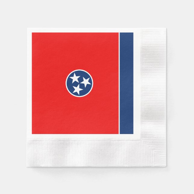 Tennessee State Flag Design Paper Napkins (Front)