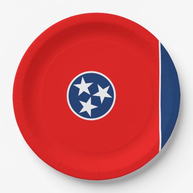 Tennessee State Flag Design Paper Plates (Front)