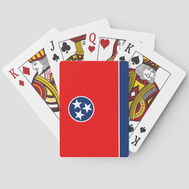 Tennessee State Flag Design Poker Cards (Back)