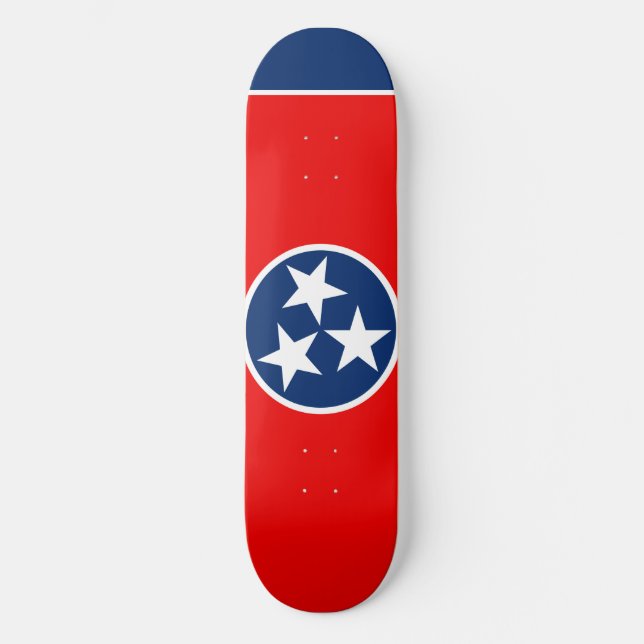 Tennessee State Flag Design Skateboard Deck (Front)