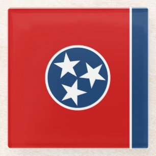 Tennessee State Flag Glass Coaster