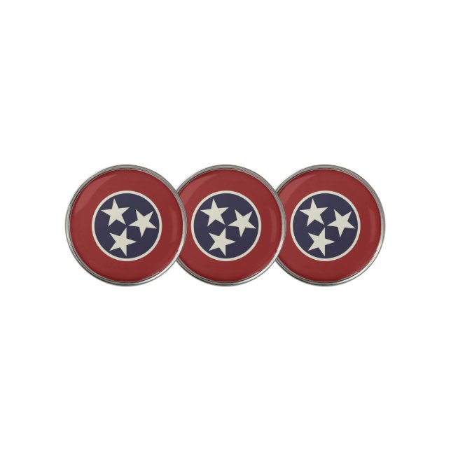 Tennessee state flag golf ball marker (3 Up)