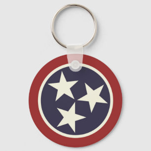 Tennessee state flag keychain