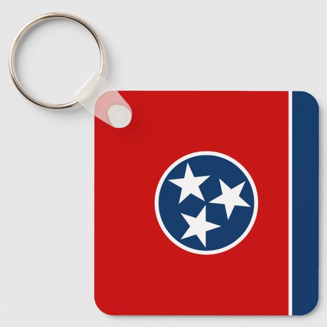 Tennessee State Flag Keychain (Front)
