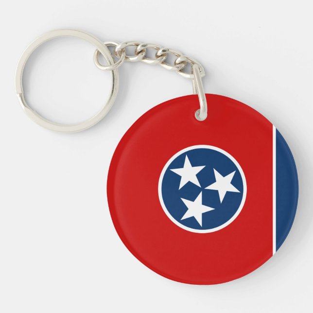 Tennessee State Flag Keychain (Front)