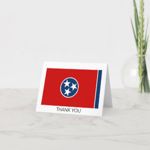 Tennessee State Flag Letterpress Thank You Card