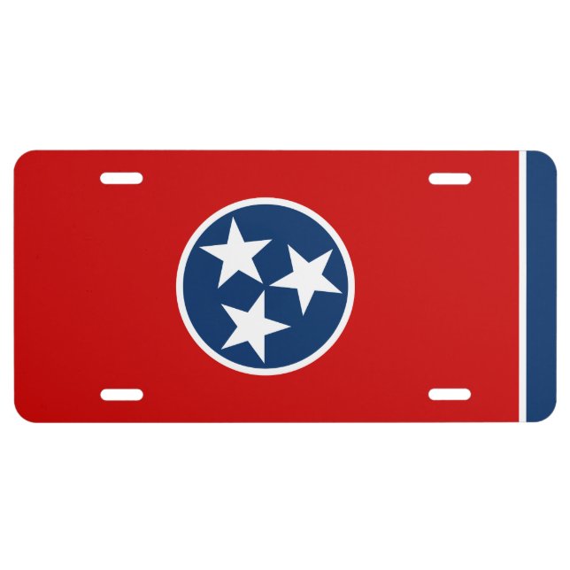 Tennessee State Flag License Plate (Front)