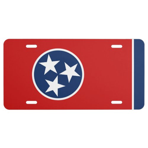 Tennessee state flag license plate