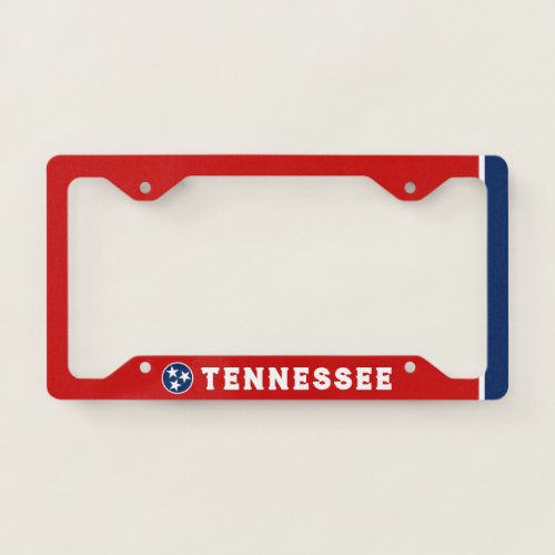 Tennessee state flag license plate frame