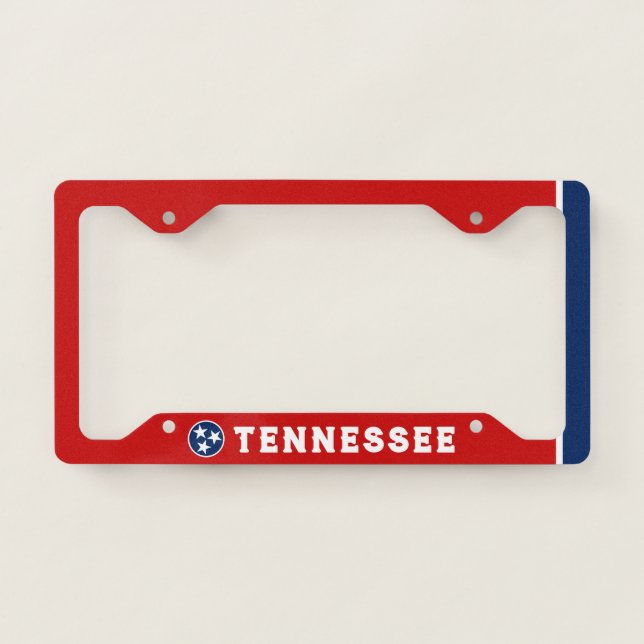Tennessee state flag license plate frame (Front)