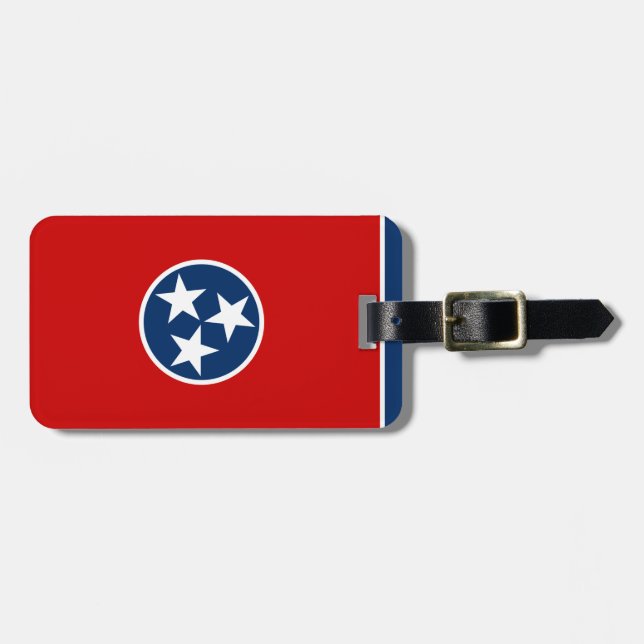 Tennessee State Flag Luggage Tag (Front Horizontal)