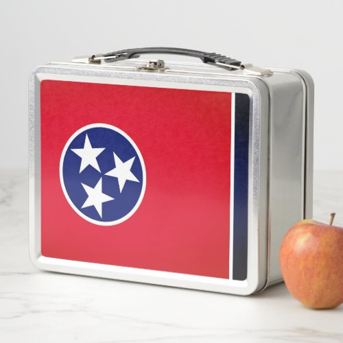 Tennessee state flag metal lunch box