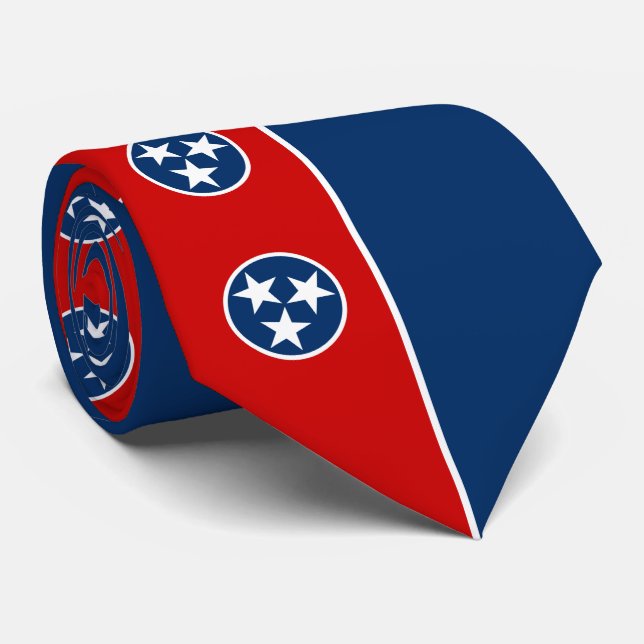Tennessee State Flag Neck Tie (Rolled)