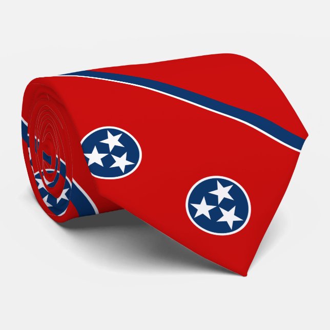 Tennessee State Flag Neck Tie (Rolled)