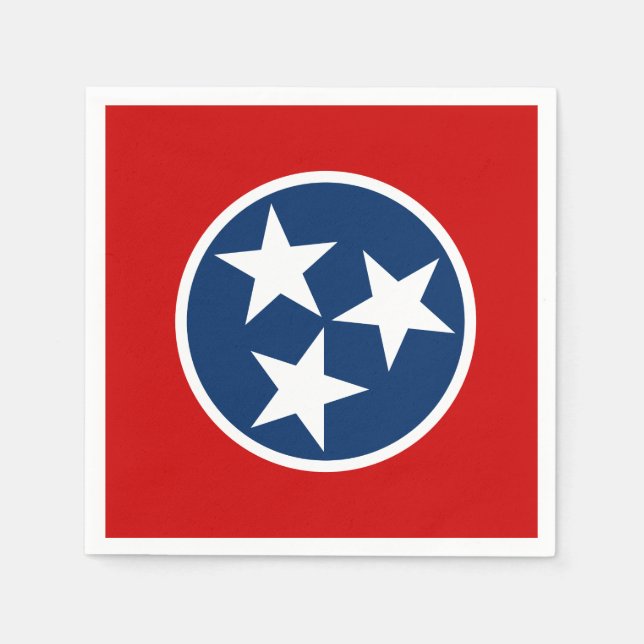 Tennessee State Flag Paper Napkins (Front)