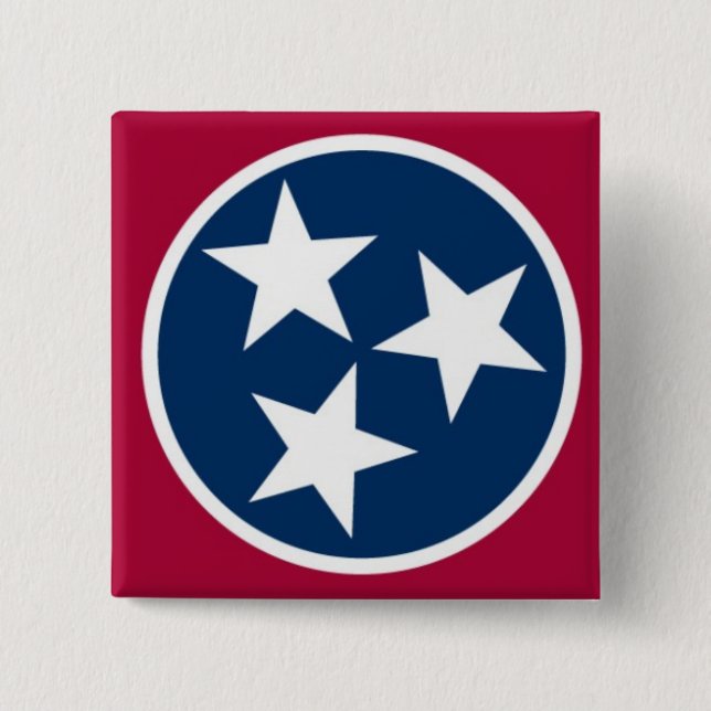 Tennessee State Flag Pinback Button (Front)
