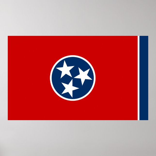Tennessee state flag poster (Front)