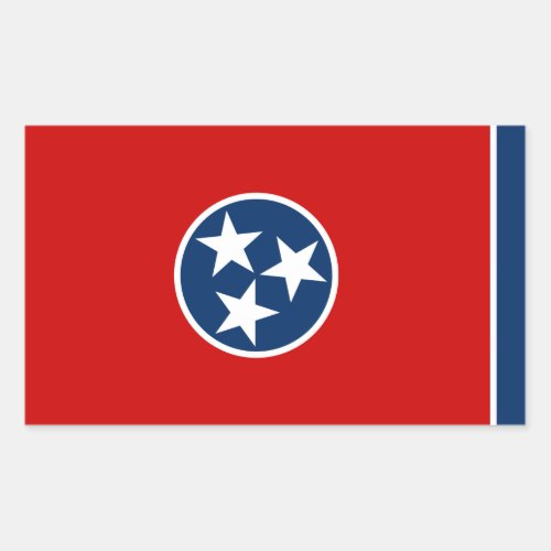 Tennessee State Flag Rectangular Sticker