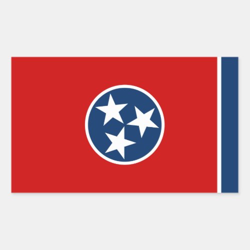 Tennessee State Flag Rectangular Sticker