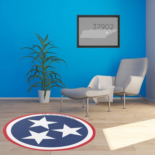 Tennessee State Flag Red White Blue Stars Stylish  Rug
