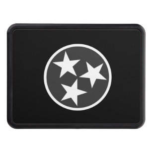 Tennessee State Flag roundel - black/ gray Hitch Cover
