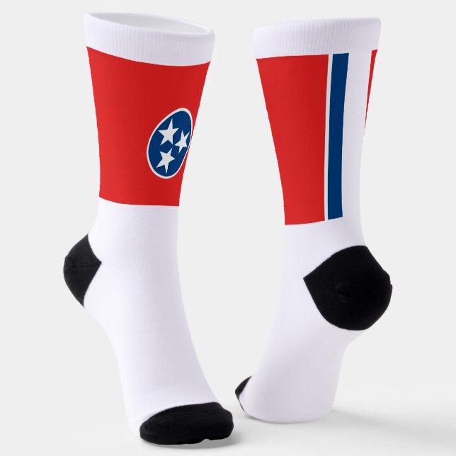 Tennessee State flag Socks (Angled)