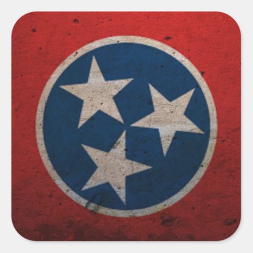 Tennessee State Flag Square Sticker