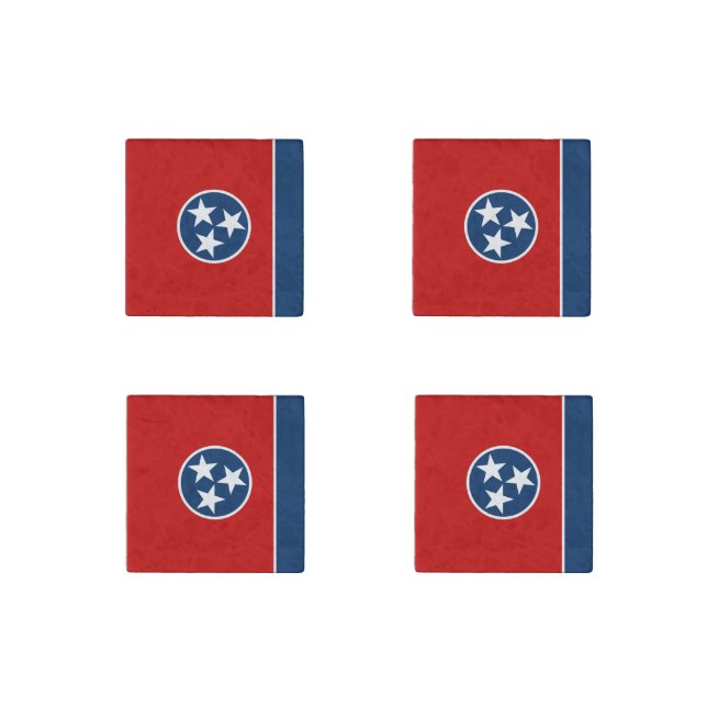 Tennessee State Flag Stone Magnet (Front)